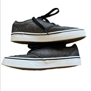 Grey Black Hawaiian Ocean Textile Vans